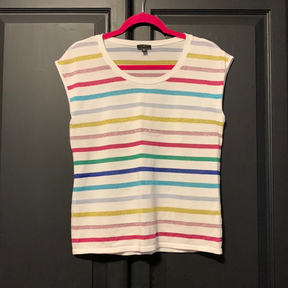 Summer top Rayon/Cotton/Metallic Talbots Size M